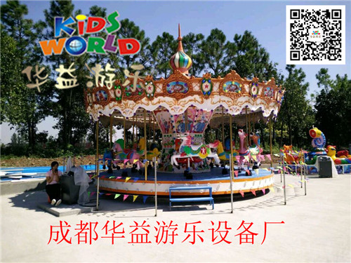 杭州萧山区东方文化园16座豪华转马视频展示